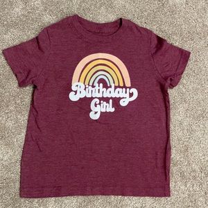 🌈 Retro Rainbow Birthday Girl Tee size 4T 🌈